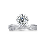 Timeless Moissanite Diamond Ring - Star Snowflake Design with a Brilliant Shine