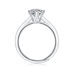 Lab-Grown Moissanite Diamond Ring – 18K White Gold Plated, Regal Crown Love Collection