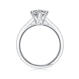 Lab-Grown Moissanite Diamond Ring – 18K White Gold Plated, Regal Crown Love Collection