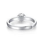 Lab-Grown Moissanite Diamond Ring – 18K White Gold Plated, Timeless Pure Mind Collection