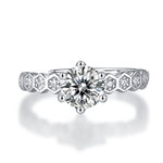 Sophisticated Moissanite Engagement Ring - Lab-Grown Diamond with a Brilliant Shine