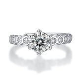 Sophisticated Moissanite Engagement Ring - Lab-Grown Diamond with a Brilliant Shine