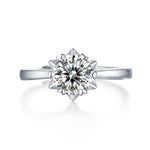 Luxury Moissanite Ring - 18K White Gold Plated with a Radiant Center Stone