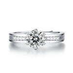 Timeless Moissanite Diamond Ring - Olivia Star Collection with Radiant Sparkle