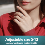 Olivia Star Moissanite Engagement Ring - Lab-Grown Diamond in 18K White Gold Plated Silver