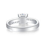 Lab-Grown Moissanite Well of Wishes Engagement Band – 18K White Gold Plated, Romantic Elegance