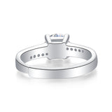 Lab-Grown Moissanite Well of Wishes Engagement Band – 18K White Gold Plated, Romantic Elegance