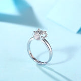 Deep Space Moissanite Engagement Ring - Dazzling Stone in a Sleek Metal Band