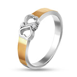 925 Sterling Silver Ring - Solid Gold over Silver with White Cubic Zirconia - Olivia Star Jewelry 1956R