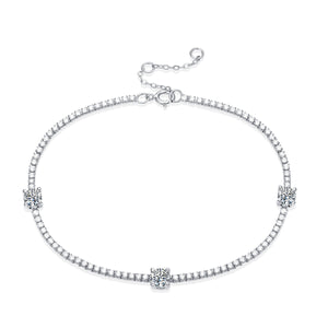 Moissanite bracelet with a distinctive Star Trek-inspired design, featuring brilliant-cut stones set in a sleek, modern metal band for a bold and elegant statement.