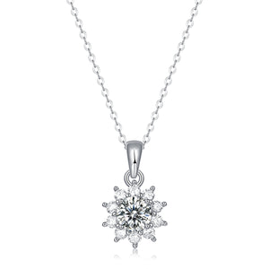 Moissanite Pendant Necklace Desire, sterling silver
