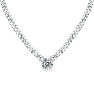 Moissanite Pendant Necklace Dream, sterling silver