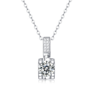 Moissanite Pendant Necklace Supernova, sterling silver