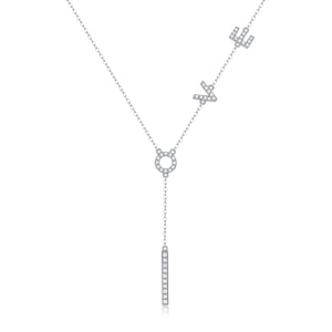 Moissanite Pendant Necklace One Love, sterling silver