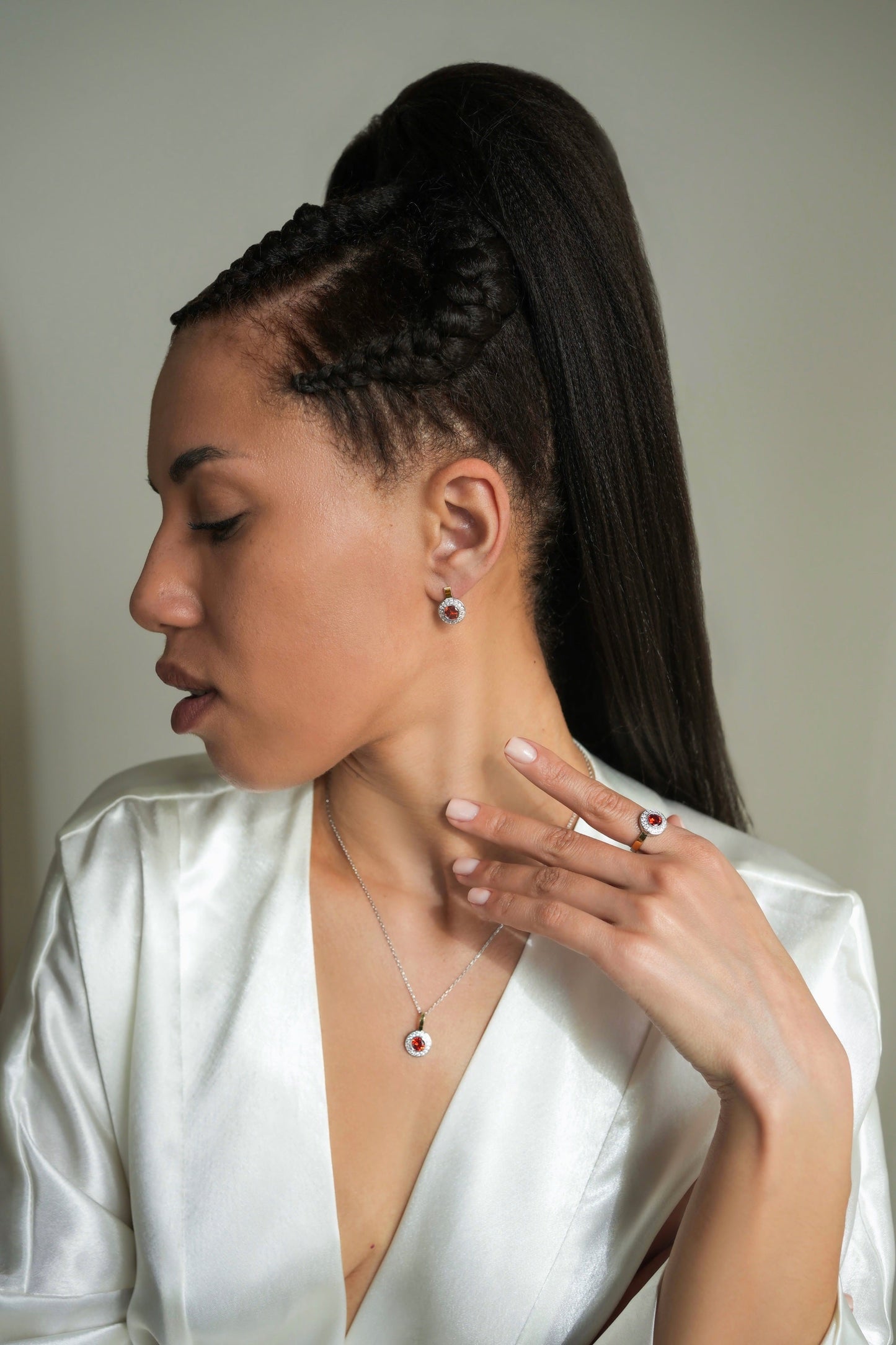 Cubic Zirconia Ring | Gold Stackable | Sterling Silver