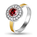 Cubic Zirconia Ring | Gold Stackable | Sterling Silver