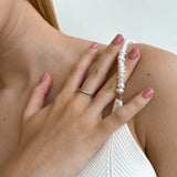 Minimalist Sterling Silver Ring with Sparkling Zirconia 1190R
