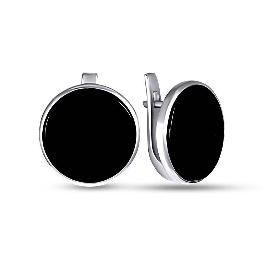 Black Onyx Earrings | Onyx Elegant | Sterling Silver
