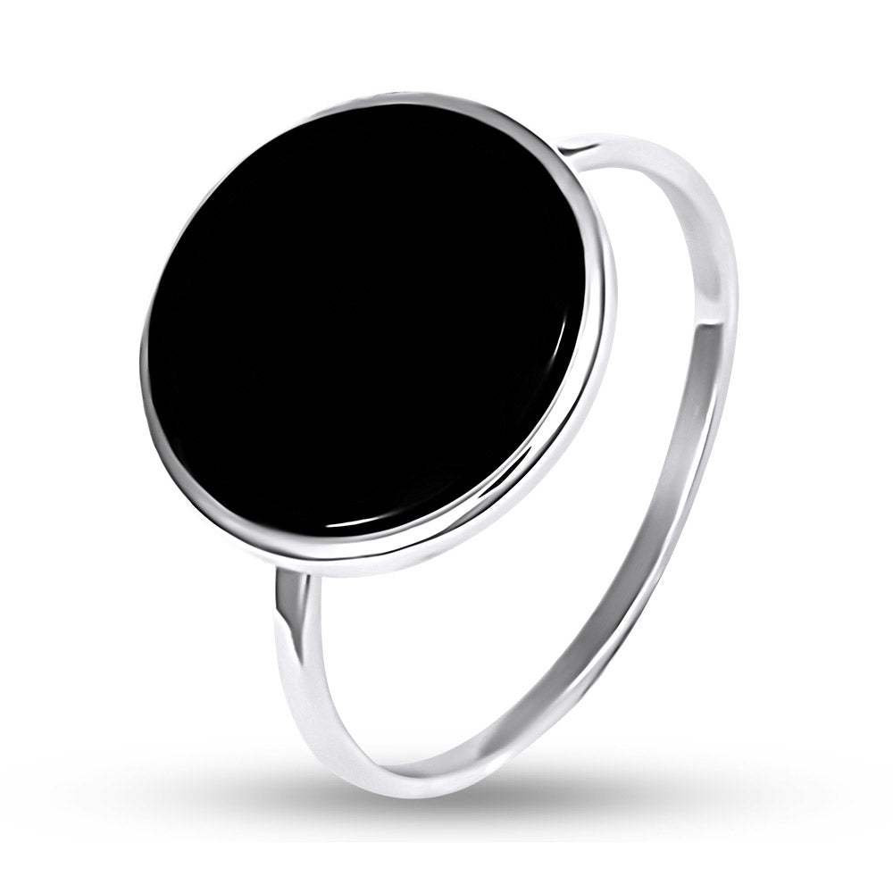 Black Onyx Ring | Modern Minimalist | Sterling Silver