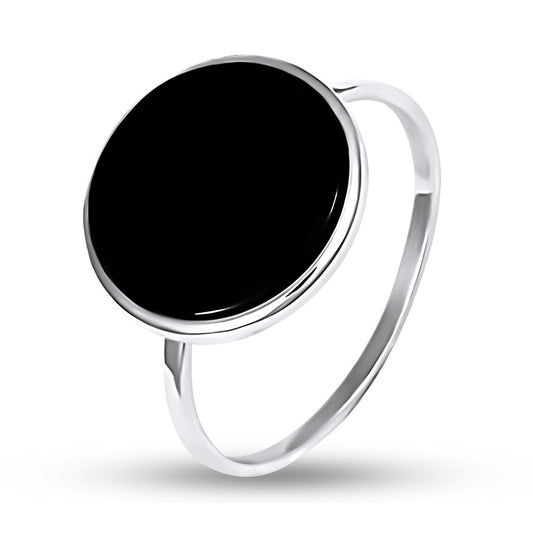 Black Onyx Ring | Modern Minimalist | Sterling Silver
