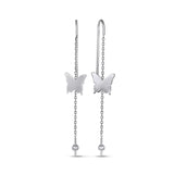 Refined 925 Silver Drop Earrings 1346E