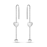 Sleek Sterling Silver Chain Earrings 1348E