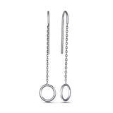 925 Silver Chain Drop Earrings 1349E