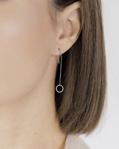 Sterling Silver Drop Earrings | Minimalist