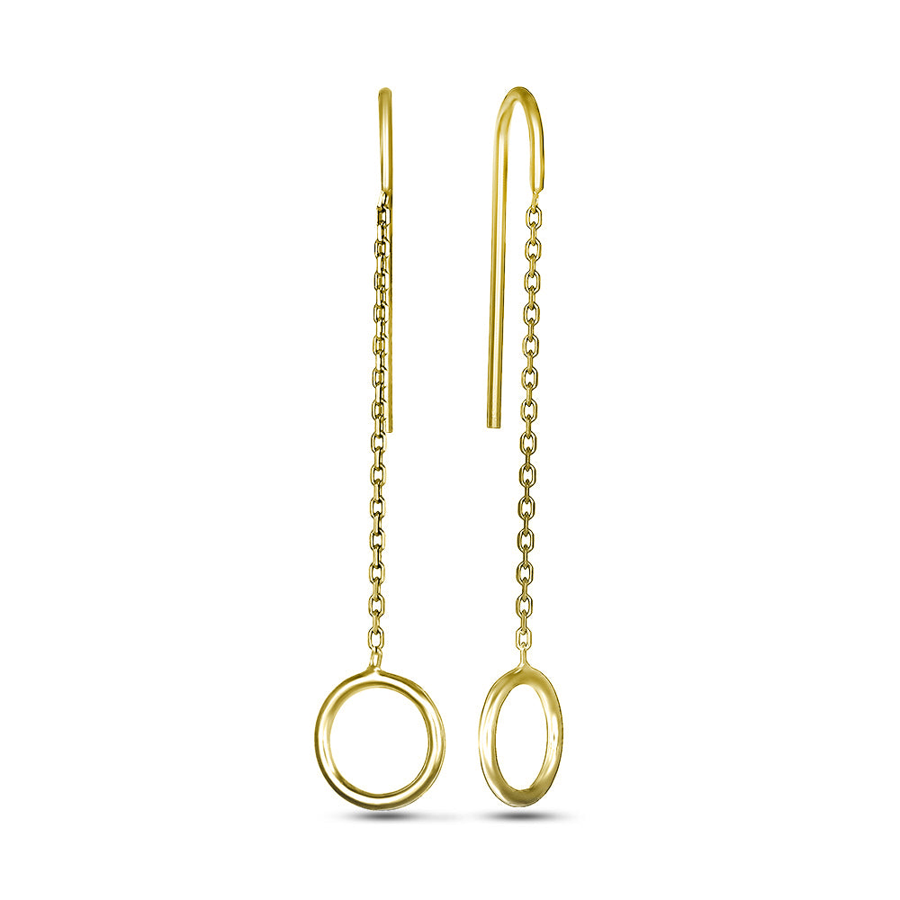 14K Gold Plated Drop Earrings | Minimalist | Sterling Silver
