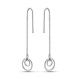 Sterling Silver Drop Chain Earrings 1350E