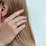Two-Tone Sterling Silver & Gold Stackable Ring for Women 1386R