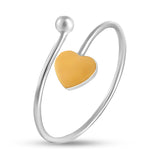 Two-Tone Sterling Silver & Gold Stackable Ring for Women 1386R
