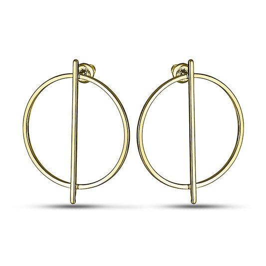 14K Gold Plated Drop Earrings | Elegant | Sterling Silver
