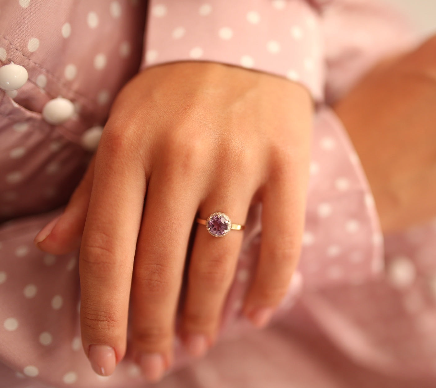 Topaz Ring | Halo | Sterling Silver