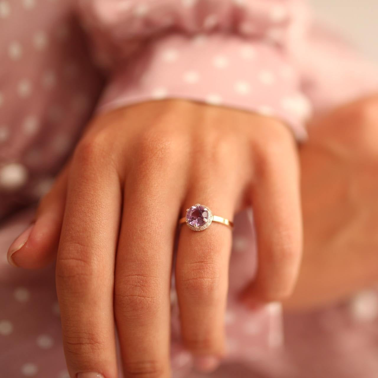 Topaz Ring | Halo | Sterling Silver