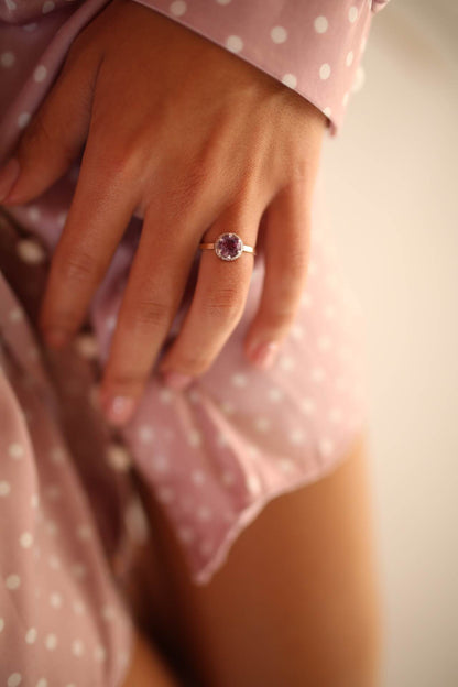 Topaz Ring | Halo | Sterling Silver
