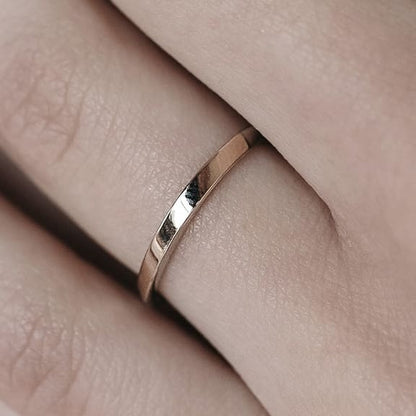 14K Gold Bonded Ring Gold Crest Stacker, sterling silver, worn on hand