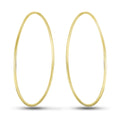 14K Gold Plated Hoop Earrings | Minimalist | Sterling Silver