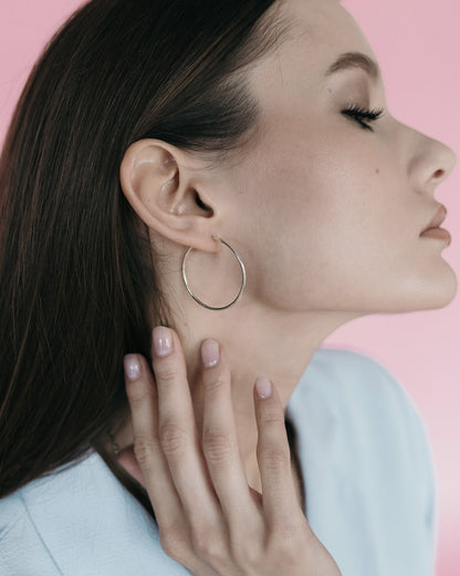 Sterling Silver Hoop Earrings | Elegant
