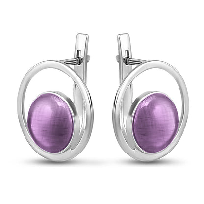 Pendientes de moissanita para mujer | Plata de ley 925 con baño de oro de 18 quilates | Diseño conmovedor