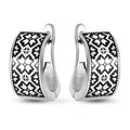 Enamel Earrings | Geometric | Sterling Silver