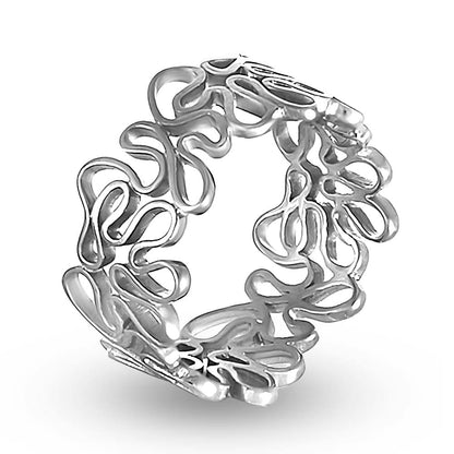 Sterling Silver Ring | Daisy Ribbon