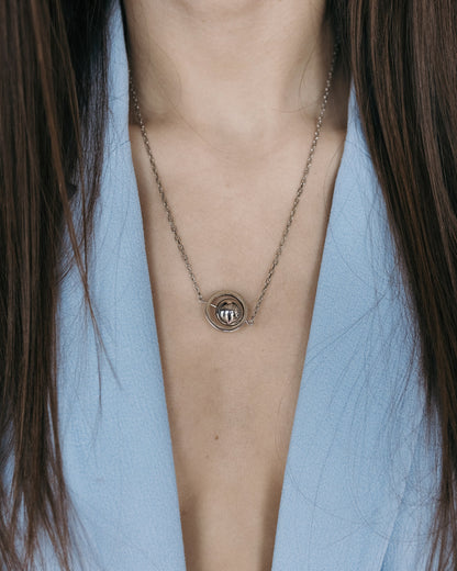 Sterling Silver Necklace | Single Bead Minimalist