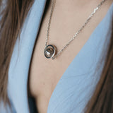 Minimalist 925 Sterling Silver Necklace with Single Bead 1567N