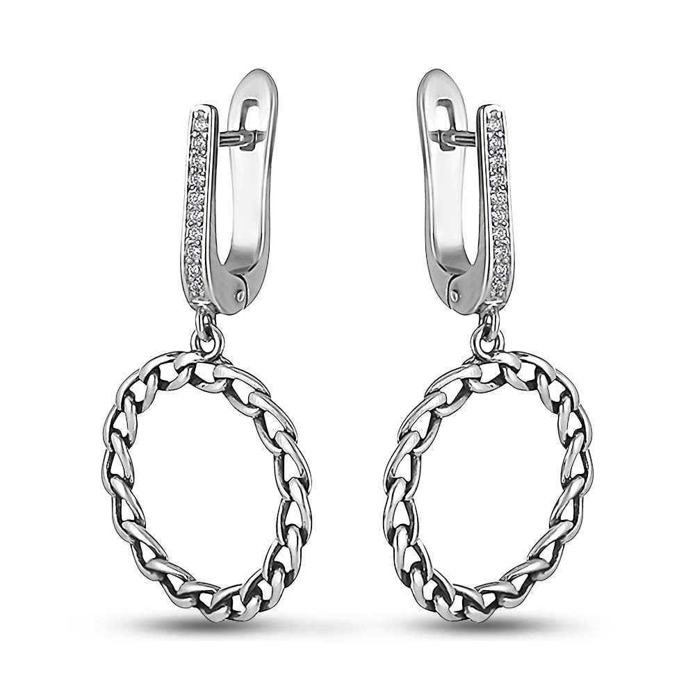 Cubic Zirconia Earrings | Elegant | Sterling Silver