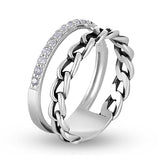 Classic Sterling Silver Ring with Cubic Zirconia 1604R