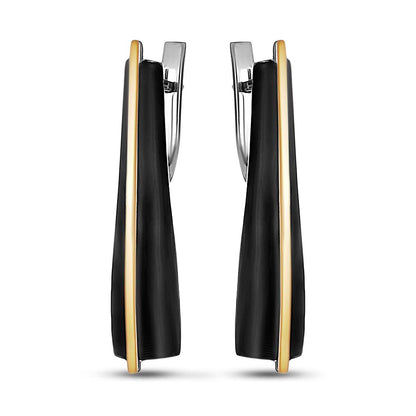 Pendientes de moissanita para mujer | Plata de ley 925 con baño de oro de 18 quilates | Diseño conmovedor