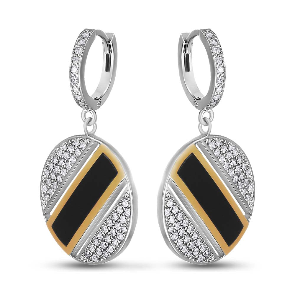 Black Onyx Earrings | Sterling Silver