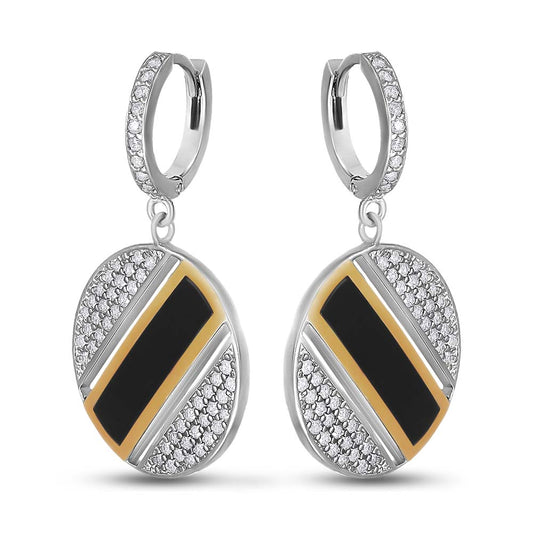 Black Onyx Earrings | Sterling Silver