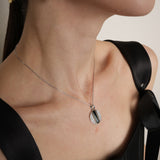 925 Sterling Silver Pendant - Solid Gold Plate and Black Onyx Classic Design - Olivia Star Jewelry 1617P